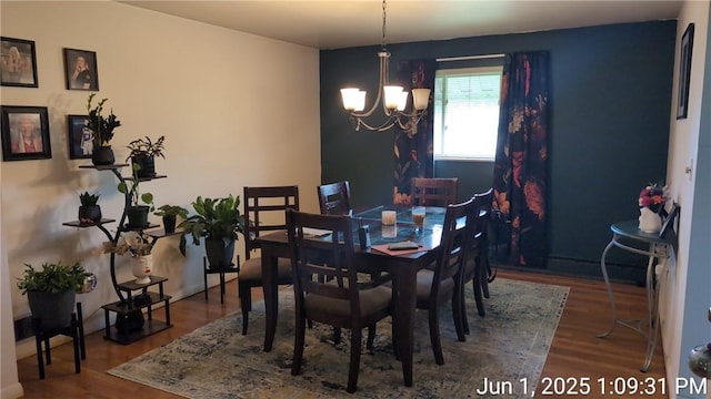 175 Sherman Ave, Waynsbrg/Frankln Twp, PA 15370 - dining space with a chandelier and wood finished floors