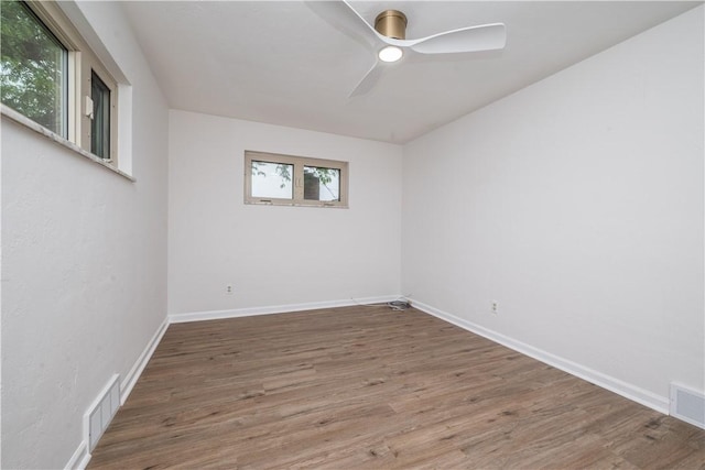 126 Woodhall Dr, Baldwin Boro, PA 15236 - empty room featuring wood finished floors, a ceiling fan, and baseboards