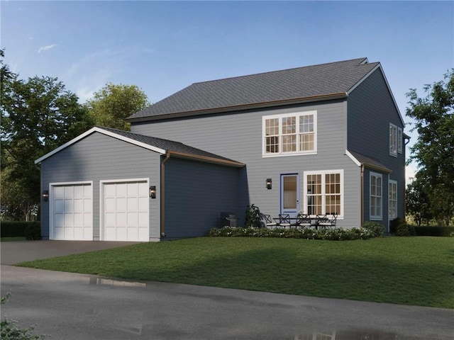 4049 Windsfield Way S, Fayette, PA 15017 - view of front facade with an attached garage, driveway, and a front yard