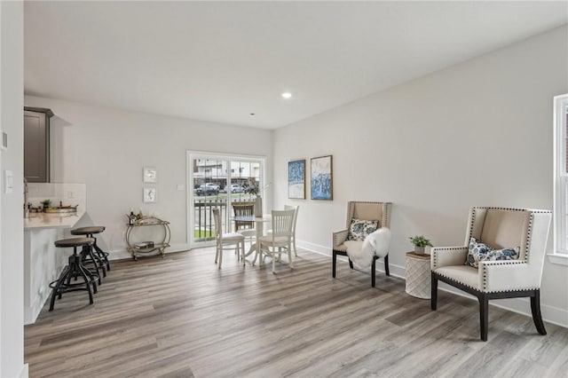 1213 Newbury Highland, South Fayette, PA 15017 - living area with light wood-style flooring, baseboards, and recessed lighting