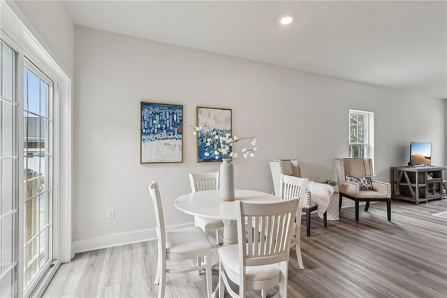1213 Newbury Highland, South Fayette, PA 15017 - dining space featuring wood finished floors, baseboards, and recessed lighting