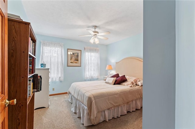 115 Lawrence Dr, Brighton Twp, PA 15009 - bedroom with light carpet, baseboards, and ceiling fan