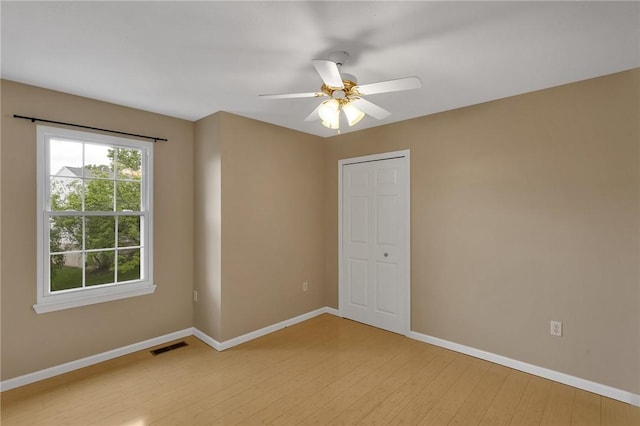 929 White Water, Adams Twp, PA 16046 - empty room featuring light wood finished floors, ceiling fan, and baseboards