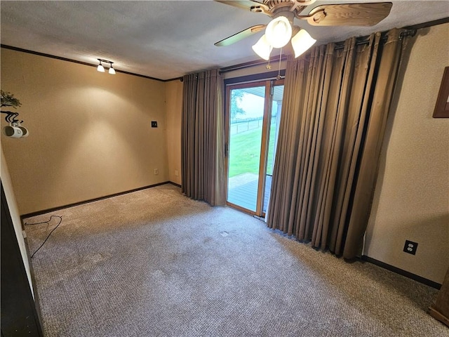 261 Lacock St, Canton Twp, PA 15301 - spare room featuring ceiling fan, carpet flooring, and baseboards