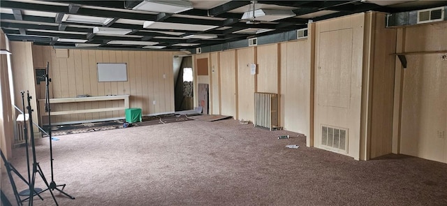 89 Cherry St, Etna, PA 15223 - below grade area featuring carpet floors and wooden walls