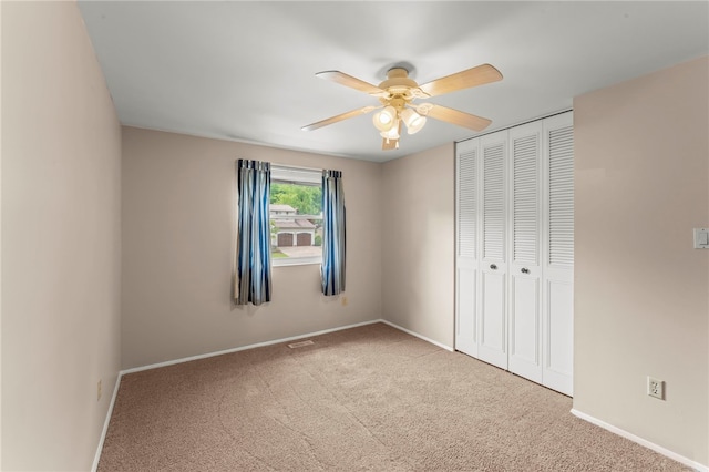 344 Fruitwood Dr, Bethel Park, PA 15102 - unfurnished bedroom with carpet floors, a closet, baseboards, and ceiling fan