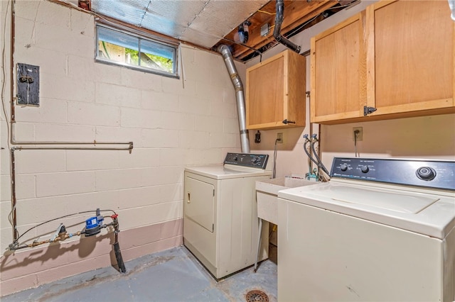344 Fruitwood Dr, Bethel Park, PA 15102 - laundry area with cabinet space and independent washer and dryer