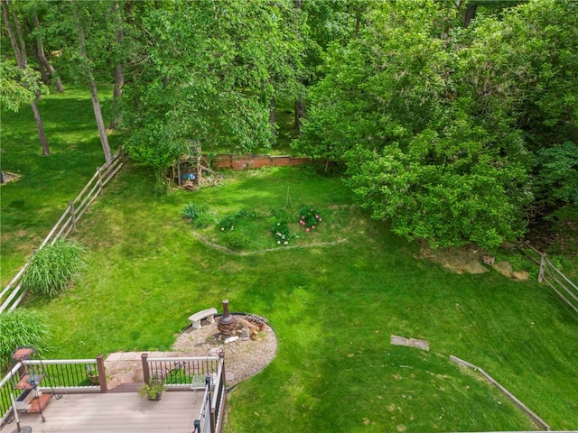 344 Fruitwood Dr, Bethel Park, PA 15102 - view of green lawn with a deck