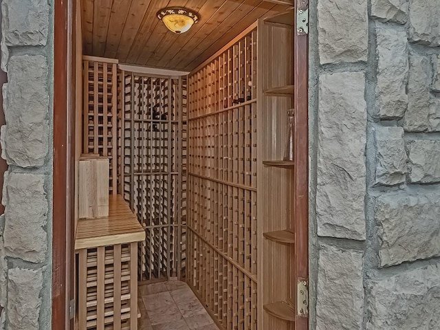 906 Big Bear Ct, Adams Twp, PA 15044 - wine area featuring wooden ceiling and a sauna / steam room