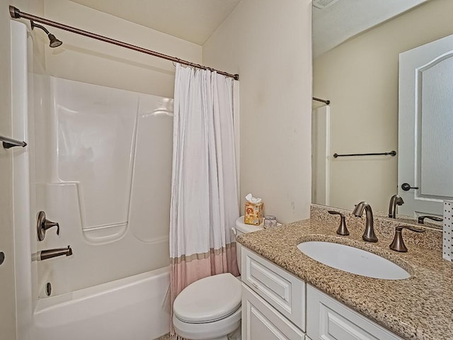 906 Big Bear Ct, Adams Twp, PA 15044 - bathroom with vanity, toilet, and shower / bath combination with curtain
