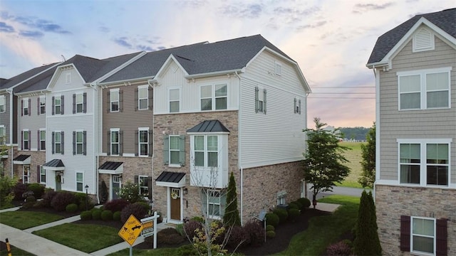 155 Bucktail Dr, Cranberry Twp, PA 16066 - townhome / multi-family property featuring stone siding and board and batten siding