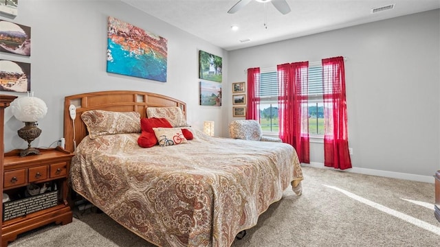 155 Bucktail Dr, Cranberry Twp, PA 16066 - bedroom with carpet floors, ceiling fan, baseboards, and recessed lighting