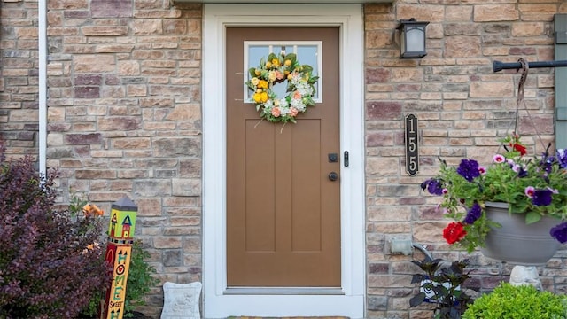 155 Bucktail Dr, Cranberry Twp, PA 16066 - property entrance featuring brick siding