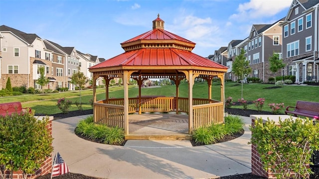 155 Bucktail Dr, Cranberry Twp, PA 16066 - view of home's community featuring a gazebo, a residential view, and a lawn