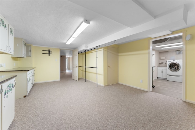 221 Moody Rd, Imperial, PA 15126 - finished below grade area featuring washer / clothes dryer, light carpet, and baseboards