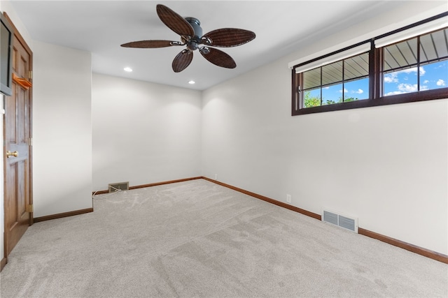221 Moody Rd, Imperial, PA 15126 - carpeted spare room featuring baseboards, a ceiling fan, and recessed lighting