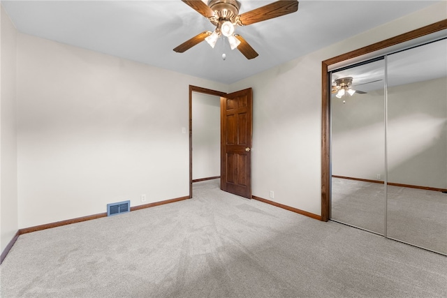 221 Moody Rd, Imperial, PA 15126 - unfurnished bedroom featuring carpet, baseboards, a closet, and ceiling fan