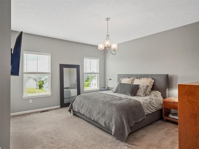 4046 Overview Dr, Cecil, PA 15317 - carpeted bedroom featuring a chandelier and baseboards