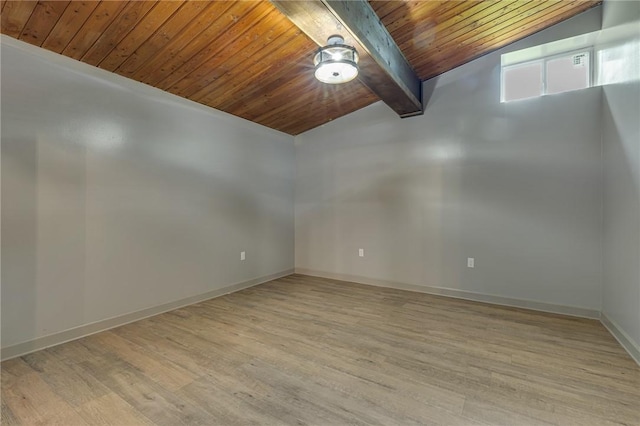 1369 Old Pulaski Rd, Neshannock Twp, PA 16105 - empty room with wood ceiling, wood finished floors, and baseboards