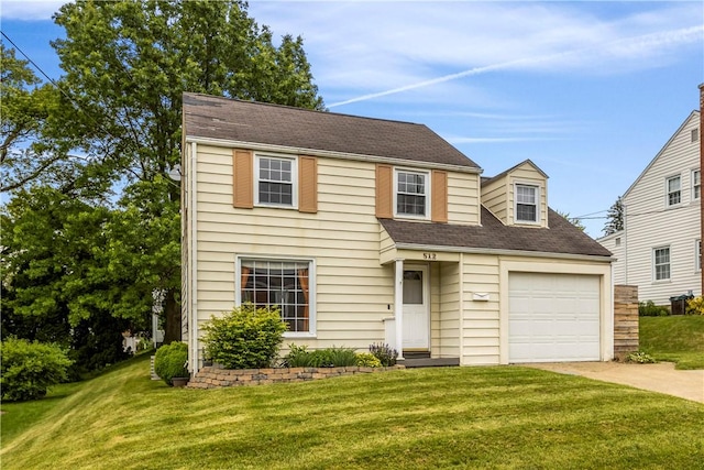 512 Pine Ave, Ellwood City Law, PA 16117 - view of front of property with a front yard, driveway, and roof with shingles