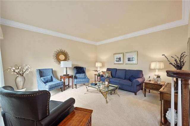 409 Foxwood Ln, Scott Twp Sal, PA 15220 - living room with ornamental molding and carpet floors
