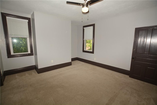 3640 Massachusetts Ave, Brighton Heights, PA 15212 - unfurnished bedroom featuring light colored carpet, baseboards, and a ceiling fan