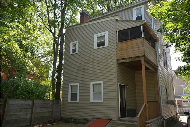 3640 Massachusetts Ave, Brighton Heights, PA 15212 - rear view of house with a chimney