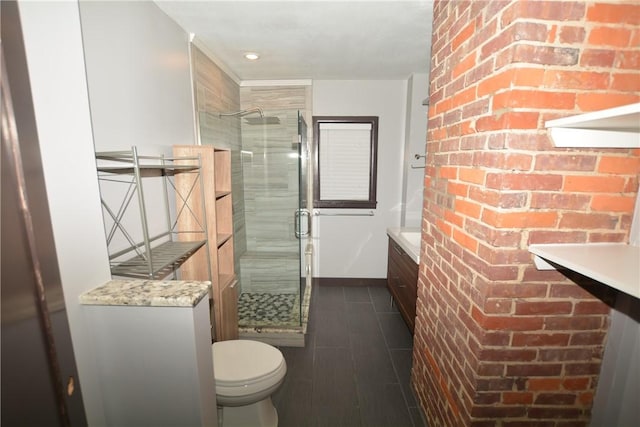 3640 Massachusetts Ave, Brighton Heights, PA 15212 - bathroom with a stall shower, toilet, vanity, and baseboards