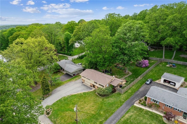 124 Hilton Rd, Unity Twp, PA 15601 - bird's eye view of a heavily wooded area