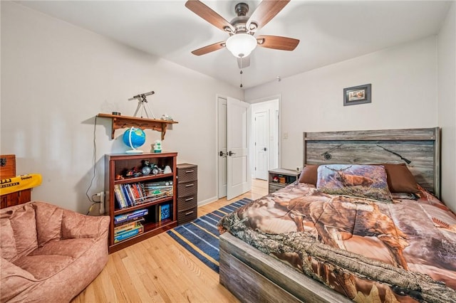 124 Hilton Rd, Unity Twp, PA 15601 - bedroom with wood finished floors and a ceiling fan