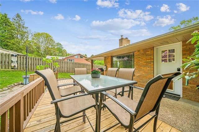 124 Hilton Rd, Unity Twp, PA 15601 - wooden terrace featuring outdoor dining space