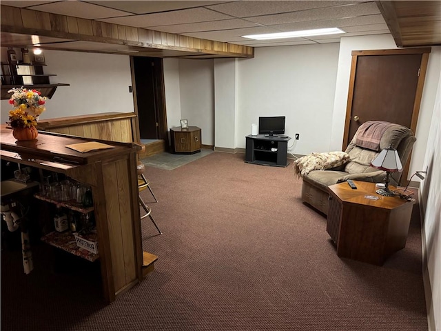 2122 Elizabeth Ct, Export, PA 15632 - living room featuring carpet flooring and a bar