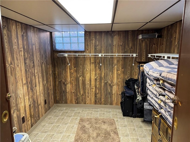 2122 Elizabeth Ct, Export, PA 15632 - below grade area featuring wooden walls and a drop ceiling