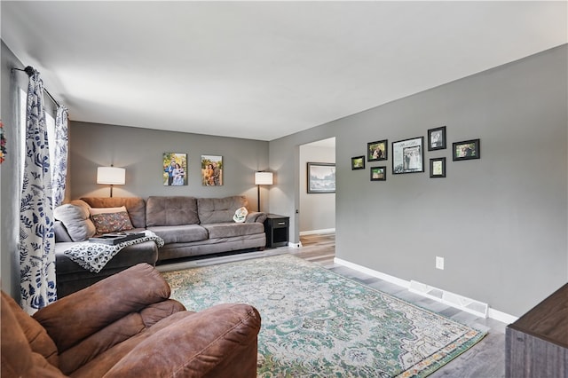 105 Canaveral Dr, Penn Hills, PA 15235 - living area with baseboards and light wood-style floors