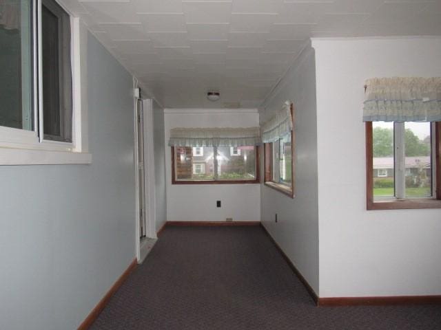 619 W Race St, Somerset Boro, PA 15501 - corridor featuring carpet floors, baseboards, and ornamental molding