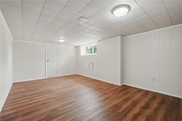 10539 Roseway Blvd, North Huntingdon, PA 15642 - below grade area with wood finished floors, baseboards, and ornamental molding