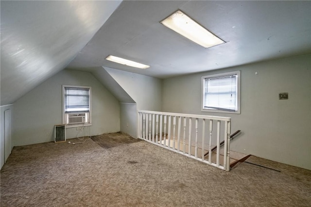 99 River Ave, Natrona, PA 15065 - bonus room featuring healthy amount of natural light, cooling unit, carpet, and lofted ceiling