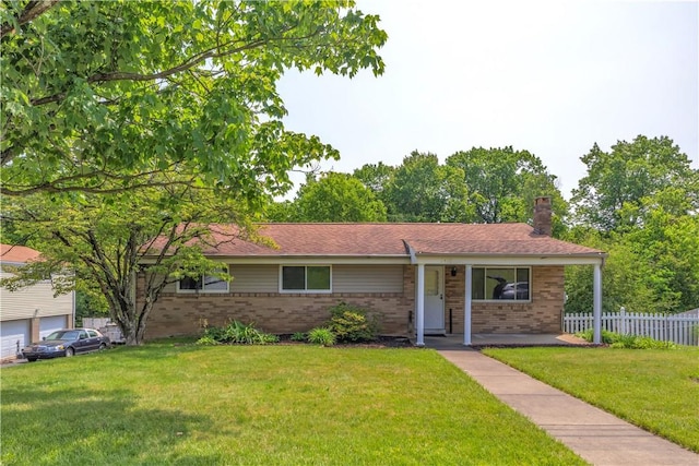 3410 E Stag Dr, West Deer, PA 15044 - single story home featuring brick siding and a chimney