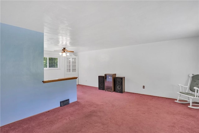3410 E Stag Dr, West Deer, PA 15044 - unfurnished living room featuring carpet flooring and a ceiling fan