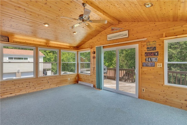 3410 E Stag Dr, West Deer, PA 15044 - unfurnished sunroom with baseboard heating and healthy amount of natural light