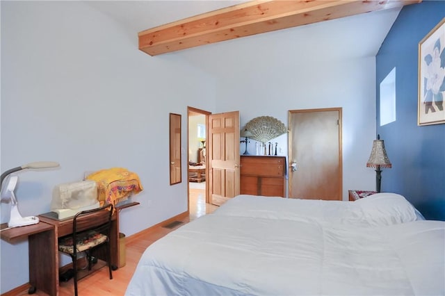 226-228 S Washington St Unit 226, City Of But Se, PA 16001 - bedroom featuring beam ceiling and light wood finished floors