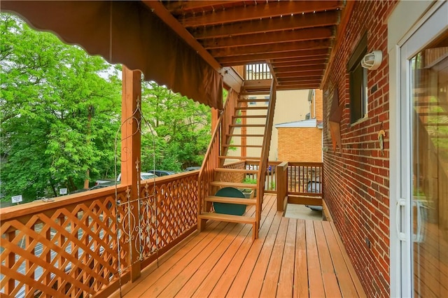 226-228 S Washington St Unit 226, City Of But Se, PA 16001 - wooden terrace with stairway