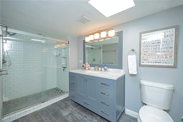 1921 Jane St, South Side, PA 15203 - full bathroom with a shower stall, toilet, and vanity
