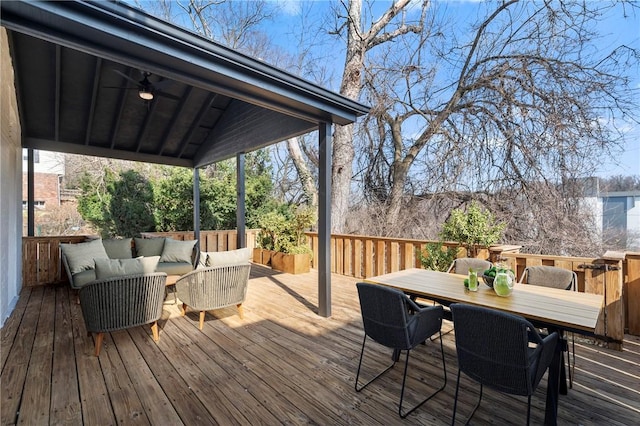 220 Dewey St, Edgewood, PA 15218 - wooden terrace featuring an outdoor hangout area and outdoor dining area