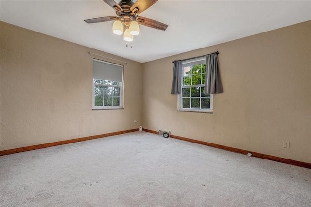 142 Slater Dr, Pleasant Hills, PA 15236 - spare room with carpet floors, baseboards, and ceiling fan