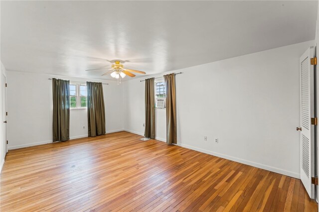48 Green Crescent Dr, South Strabane, PA 15301 - empty room featuring ceiling fan, light wood-style flooring, and baseboards