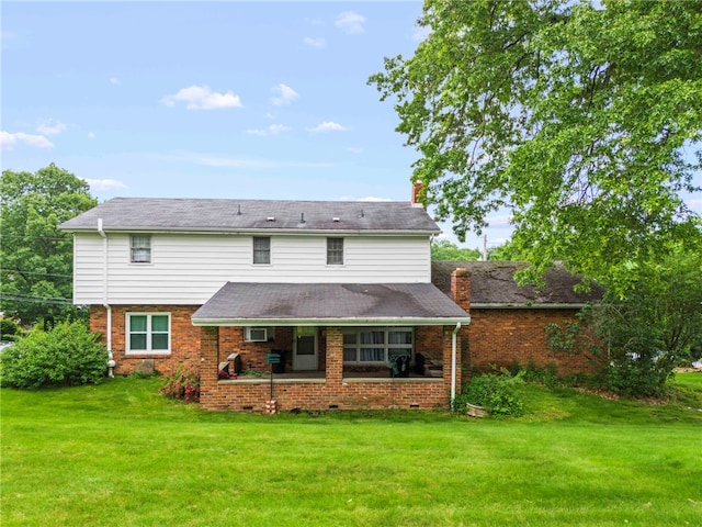 48 Green Crescent Dr, South Strabane, PA 15301 - back of property with a yard and brick siding