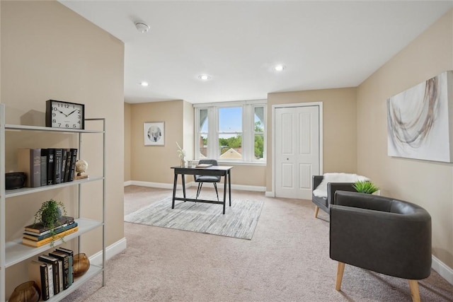 5822 Rippey St, East Liberty, PA 15206 - carpeted office featuring baseboards and recessed lighting