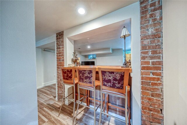 31 Nicholson St, Crafton, PA 15205 - indoor dry bar featuring wood finished floors and recessed lighting