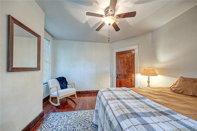 31 Nicholson St, Crafton, PA 15205 - bedroom with wood-type flooring, baseboards, and a ceiling fan